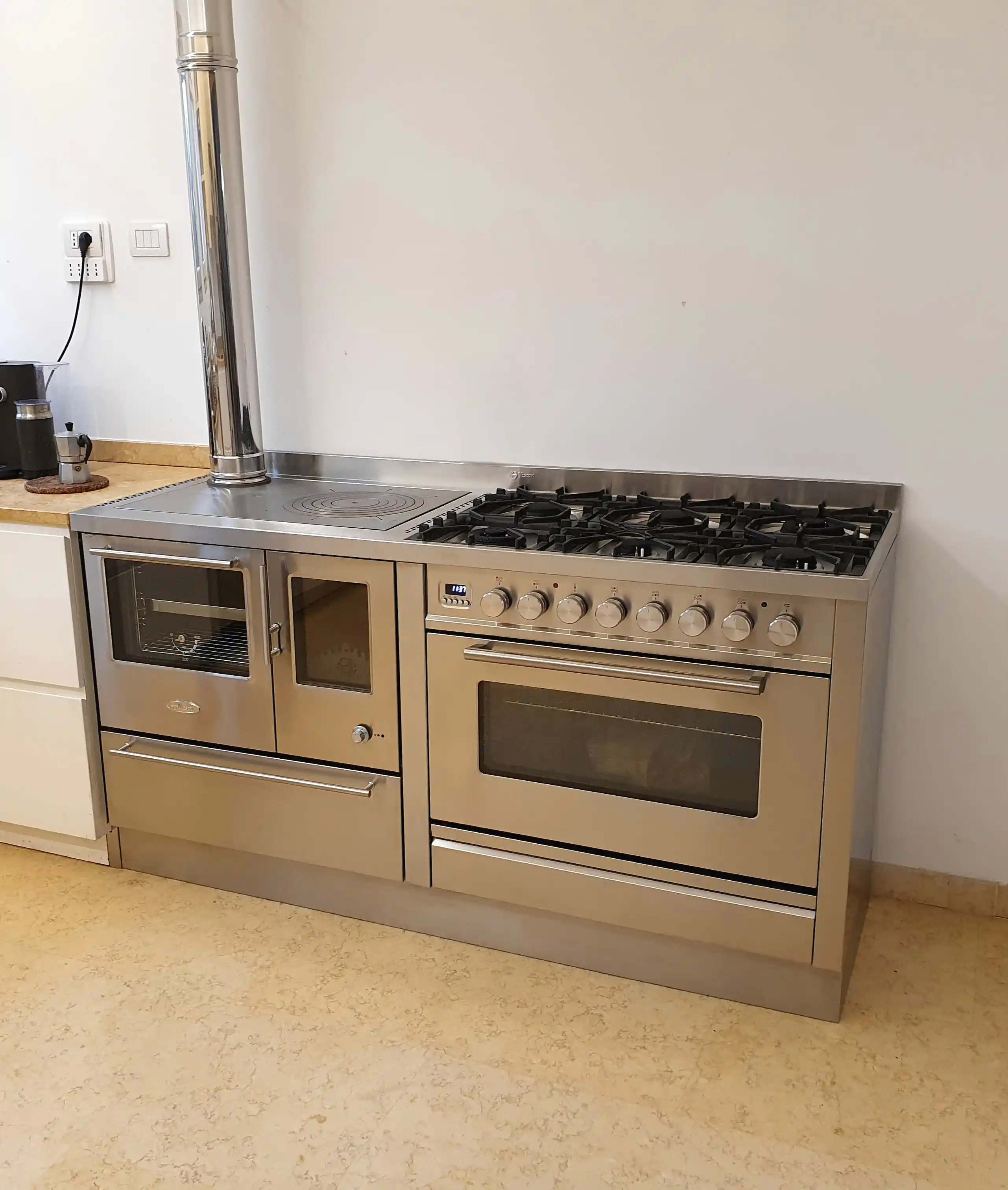 Cucina a legna mod. xl90 6 fuochi